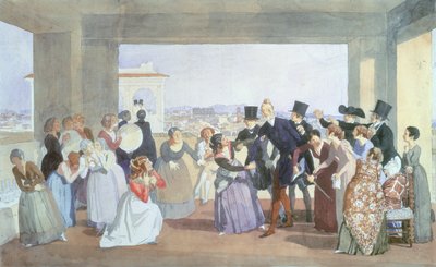 Oktoberfeier in Rom, 1842 von Aleksander Ivanov